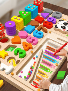 Mengshi Smart Board Đồ Chơi Giáo Dục Sớm Gỗ Cho Trẻ Em Từ 0-3 Tuổi Đồ Chơi Khối Xây Dựng Thông Minh Cho Bé Trai Và Bé Gái