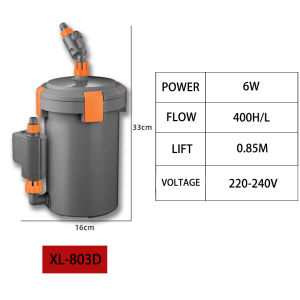 Aquarium Filter Bucket with Water Pump Ultra Quiet Multi-Layer Sponge Inlet and Outlet Filter External Fish Tank Filter Bucket