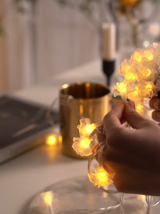 Rose String Lights Warm White LED Fairy Light with Rose Flower Battery Powered Decorative Light for Home Bedroom Party Wedding Christmas Decor