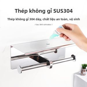 DIHUANTUO | Hộp Giấy Vệ Sinh Không Cần Khoan Chống Gỉ Inox