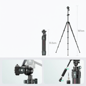 Ulanzi | Compact & Lightweight Carbon Fiber Travel Tripod