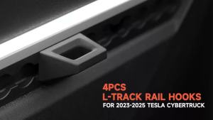 4 Móc Khóa Ray Giường Bằng Thép Siêu Bền Cho Tesla Cybertruck 2023-2025 Phụ Kiện Ray L Dây Buộc