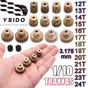 Bộ Bánh Răng Nhôm YSIDO Dành Cho Xe RC Traxxas 1/10 3650 3660 Kích Thước Răng Có Thể Lựa Chọn 12T-24T Bộ Bánh Răng Kim Loại Bước Răng 3.175mm