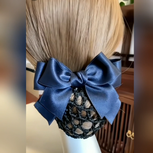YOUJ Hair Net Clip Ribbon Korean Version of Women Office Work Nurse Hotel Banking Hair Accessory