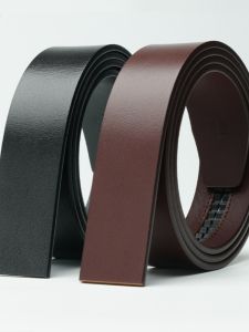 Belt Men Headless Automatic Leather Buckle Belt Non-Sandwich Automatic Buckle without Lead Belt Genuine Leather Trendy