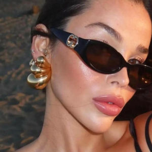 (GENTLE MOSCOT)New Arrival Western Retro Style Cat Eye Sunglasses Women Small Narrow Sun Glasses