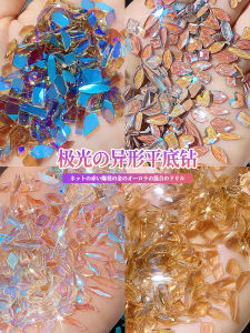 Manicures Decoration Aurora Rhinestone Jewelry Internet Hot Aurora Diamond Laser Fancy Shape Diamonds Nail Rhinestone Wen Genie Same Style