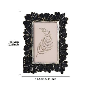 1PC Pháp-Vàng Hoa Cúc Cứu Trợ Giảm Đau Nhựa Khung Ảnh Phong Cách Hiện Đại Để Bàn Giữ Ảnh Có Thẻ Hình Ảnh Để Bàn Hiển Thị