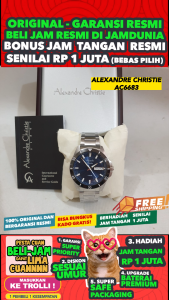 JAM TANGAN ALEXANDRE CHRISTIE PRIA ORIGINAL 6683 AC6683M2 - Men CT - Stainless Steel - Silver Navy - Jamdunia / Jam dunia JD18 # JAM TANGAN ALEXANDER CHRISTIE PRIA JAM ALEXANDER CHRISTIE PRIA 6683 AC 6683 AC6683 ACF6683 S003