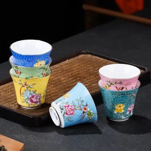 Bộ Chén Cung Xuân Hỷ Tước - Sứ Cảnh Đức Men Ngọc - Thấu Quang