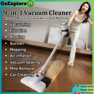 9-in-1 Handheld Vacuum Cleaner & Air Duster 18000PA Wireless Rechargeable High-Power Blower for Home Office Car 无线吸尘机
