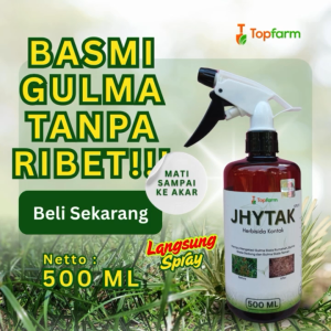 Herbisida Topfarm / Cairan Semprot Rumput Mati Kering / Herbisida Organik / Herbisida Kontak / Herbisida Sistemik / Cairan Rumput Membandel / Obat Rumput Skala Rumahan Halaman dan Taman
