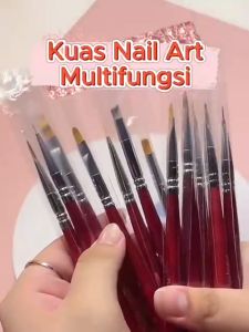 Alobeauty - NAIL ART BRUSH KUAS CAT KUKU MULTIFUNGSI [16 VARIAN]