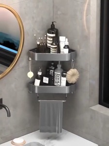 ชั้นวางในห้องน้ำ หรือห้องครัว ที่วางของเข้ามูมู หมอน ไม่ต้องผ่าตัด ชั้นวาง OKK