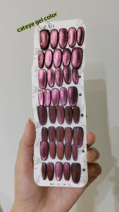 Handmade OVAL shape  press on nail artifical nails cateye nail color gel color KY04