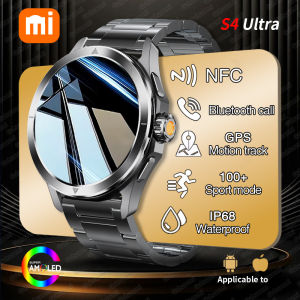 2025 New S4 Ultra GPS Track Smart Watch Men 360*360 AMOLED Screen NFC Compass BT Call Waterproof Health Monitor Man Smartwatches
