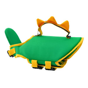 HamshMoc Safety Dog Life Jacket Reflective Dog Life Vest High Buoyandy with Rescue Handle Removable Neck Float Lifesaver for Dogs Swimming