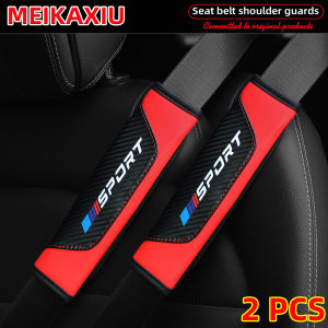 2pcs Carbon fiber Safety Seatbelt Shoulder Strap Covers For BMW X1 X3 X5 E70 F15 F48 G30 G20 F30  Car Seat Belt Cover
