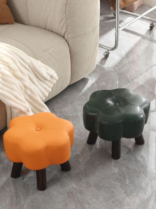 เก้าอี้ไม้จริงสไตล์โมเดิร์นมินิมอล สำหรับห้องนั่งเล่น เปลี่ยนรองเท้า รุ่น นุ่ม มีฟองน้ำ ดีไซน์สร้างสรรค์ รุ่น ดีไซน์ หนัง