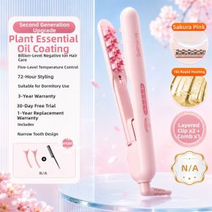 MinHuang | Negative Ion Volumizing Hair Root Straightener Curling Iron