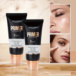 Waterproof Base Transparent Gel Makeup Primer - Full Coverage Matte Foundation With Color Retention Natural Avocado And Rose Ex