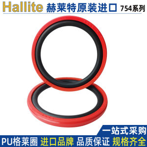 Hallite Hydraulic 754 Lip Seals Red Black High Performance Oil Resistant Wear Resistant Pressure Sealed Mechanical Seals