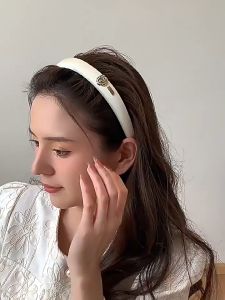 Băng đô cài tóc bản rộng đính hoa hồng thời trang Hàn Quốc