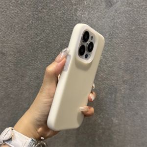 Anti-Fingerprint Liquid Silicone Rubber Eraser for Xiaomi 14/15 Phone Case Matte Frosted Milk White Civi4 Durable Ultra-Resistant to Dirt Womens Model