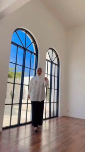 Atasan Wanita Kinka Payet & Shakila Blouse Kemeja Simple Lengan Panjang Kekinian