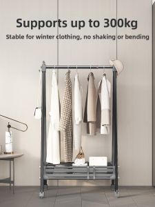 Foldable Mobile Indoor Coat Rack
