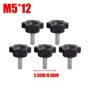 20/5PCS Star Hand Knob Screws Bolt M5x8 M5x10 M5x12 Carbon Steel Star Shape Head Thread Clamping Thumb Handle Machine Screw