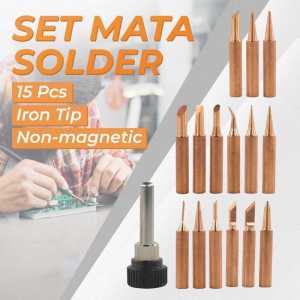 15 PCS UJUNG BESI SOLDER BAHAN TEMBAGA BEBAS TIMBAL 900M-T MATA SOLDER LISTRIK KEPALA SOLDER SET