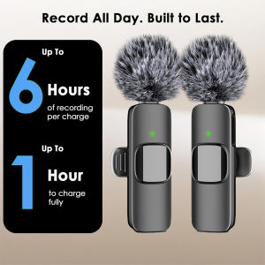 Wireless Lavalier Microphone Type-C Charging Video Record Microphone Portable Audio Recording Mic for Interview Video Podcast