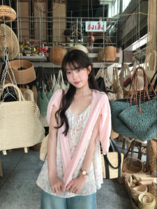 imimtuan | Bộ Đồ Hai Mảnh Sylvan Floral Strap Camisole & Cardigan