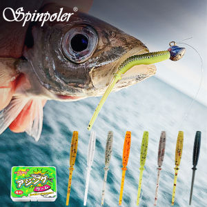 Spinpoler Pintail Micro Finesse Lure Floating Soft Plastic Baitfish Rib Body High Durability Light Game Mackerel Rockfish Tackle