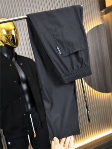 Ice Point Capsule Mens Sweat Absorbent Cooling Summer Casual Pants Mint Fashionable All-Match Lightweight Mosquito-Resistant