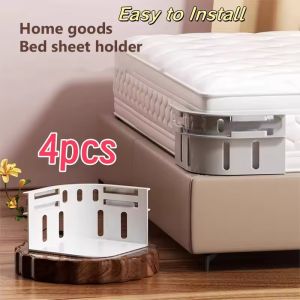Polocat 4PCS Bedsheet Corner Tightener Clips Heavy Duty Bedsheet Corner Grippers Straps Invisible Sofa Cover Non-Slip Mattress Strap Holder