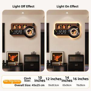 CTYLIGHTZ | Vintage Style Living Room Electronic Clock With Perpetual Calendar