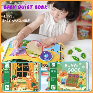 14/30Pages Baby Busy Quiet Book Kids Hand On Sticker Game Early Educational Learning Cognition Toys
