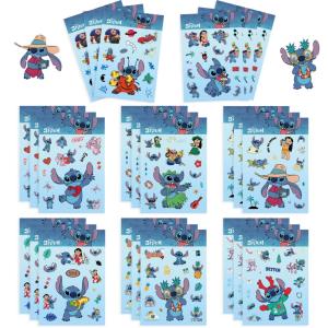 32Sheets Children DIY Puzzle Sticker Cartoon Stitch Character Assemble Stickers Kids Toys Boys Girls Gifts