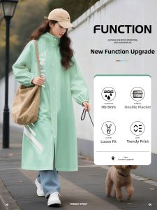 ZHENGYU | Adult Women Waterproof Long Raincoat for Scooter