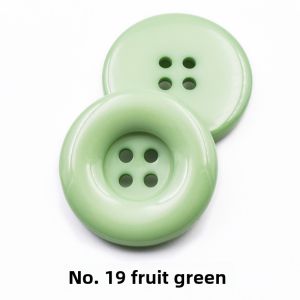 Colored All-Matching Mens and Womens Resin Large round Edge Coat Outwear Button round Shirt Trench Coat Cashmere Buttons