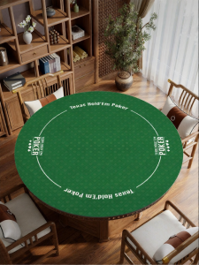 xy | Durable Waterproof Round Table Pad Thickening Noise-Reducing Poker Playing Tablecloth