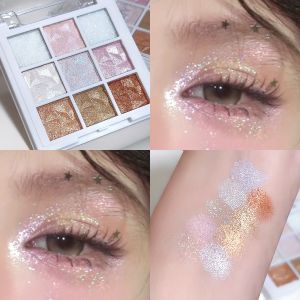 9-Color Eyeshadow Palette in Milk Tea Earth Tones-Matte & Shimmer Shades Smoky Soft Look No-Fly Powder Perfect for Daily Wear