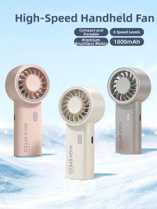 FSJP | Quạt Mini Cầm Tay Tốc Độ Cao Dùng Pin Sạc Lại Được 6 Cấp Độ Gió 1800mAh Dùng Cho Văn Phòng Nhà Cửa Ngoài Trời