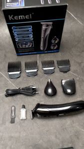 KEMEI KM-1407 Alat Cukur Rambut Elektrik Multifungsi 3 in 1 untuk Jenggot dan Kumis dengan Fitur Pemanasan
