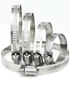 Adjustable 304 Stainless Steel Pipe Clamp Worm Drive Hose Hoop Rustproof Tube Fastener for Range Hood Water Pipe Air Hose Indu