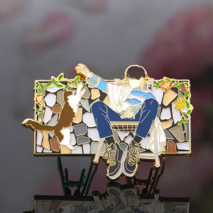 Nhẫn Kim Loại TFBOYS Idolpins Limited Edition Tranh Thủ Thời Gian Vui Vẻ Với Con Mèo Quà Tặng Cho Bé Gái Trang Trí Treo