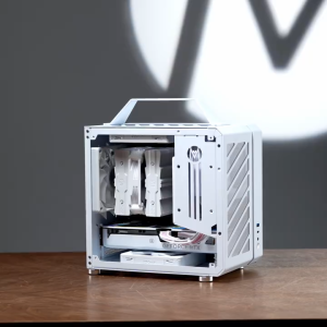 Mechanic Master C25Plus Portable Mini-tower ITX Aluminum Chassis with Side Transparency Compatible with SFX/ATX Power Supplies.