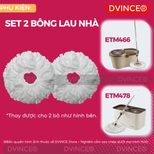 Set 2 bông lau nhà thay thế ETM466 - ETM478 | Bông lau nhà ETM466 | Bông lau nhà ETM478 | Bông lau ETM466 | Bông lau ETM478 (Thay được cho bộ LOCK ETM466 và LOCK ETM478)